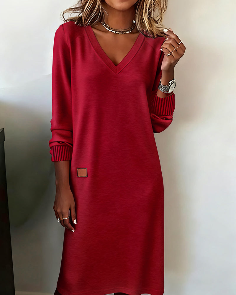 NOUVEAU RICHE Damen Strickkleid – Weicher Strick & Elastische Passform Rot