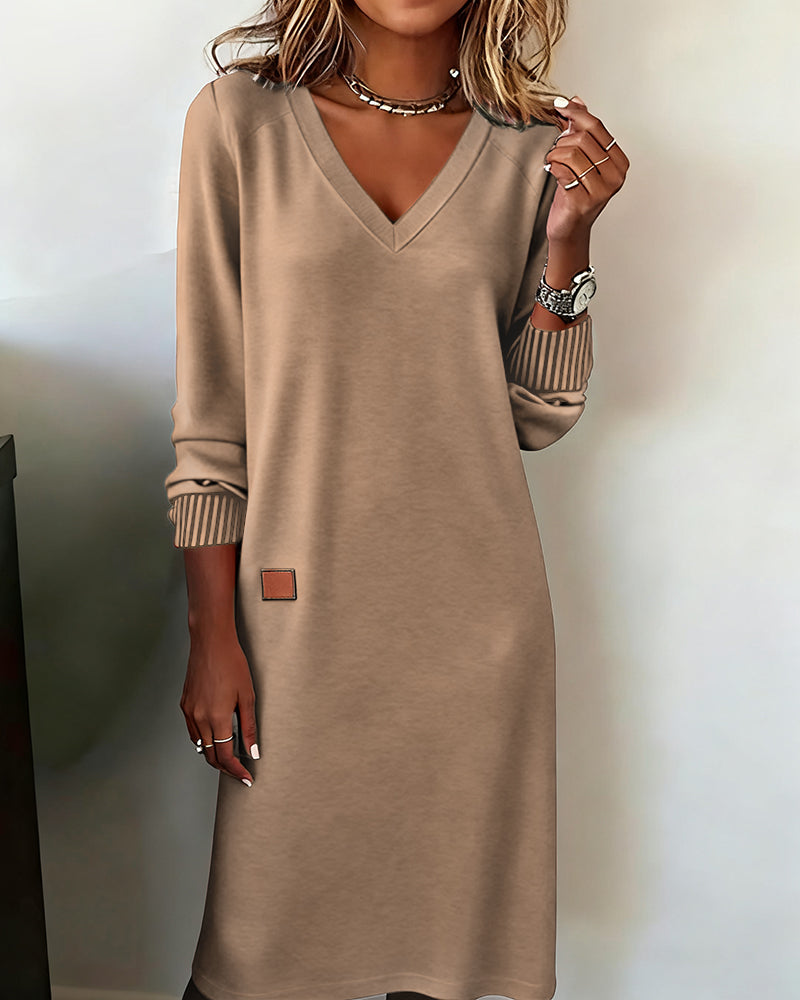 NOUVEAU RICHE Damen Strickkleid – Weicher Strick & Elastische Passform khaki
