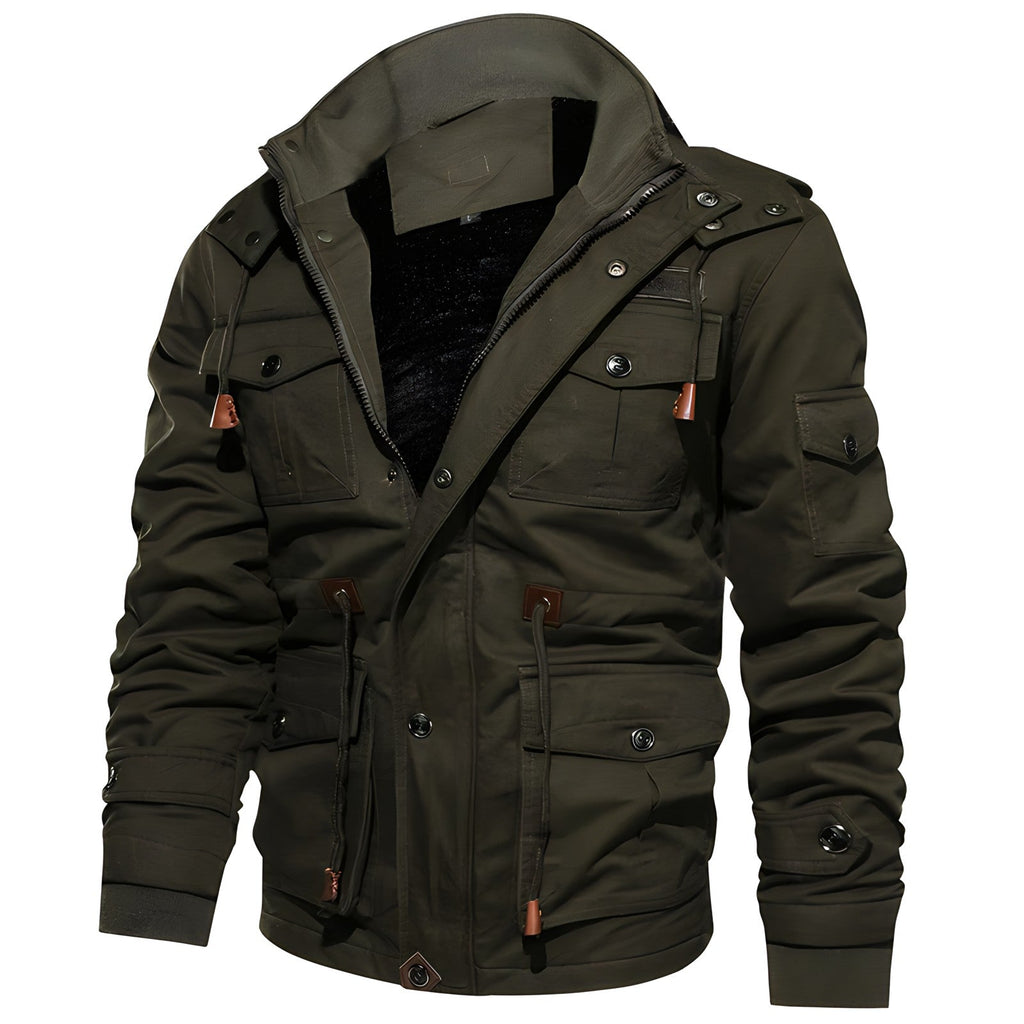 NOUVEAU RICHE Gefütterte Militärjacke Mit Kapuze Und Viel Stauraum