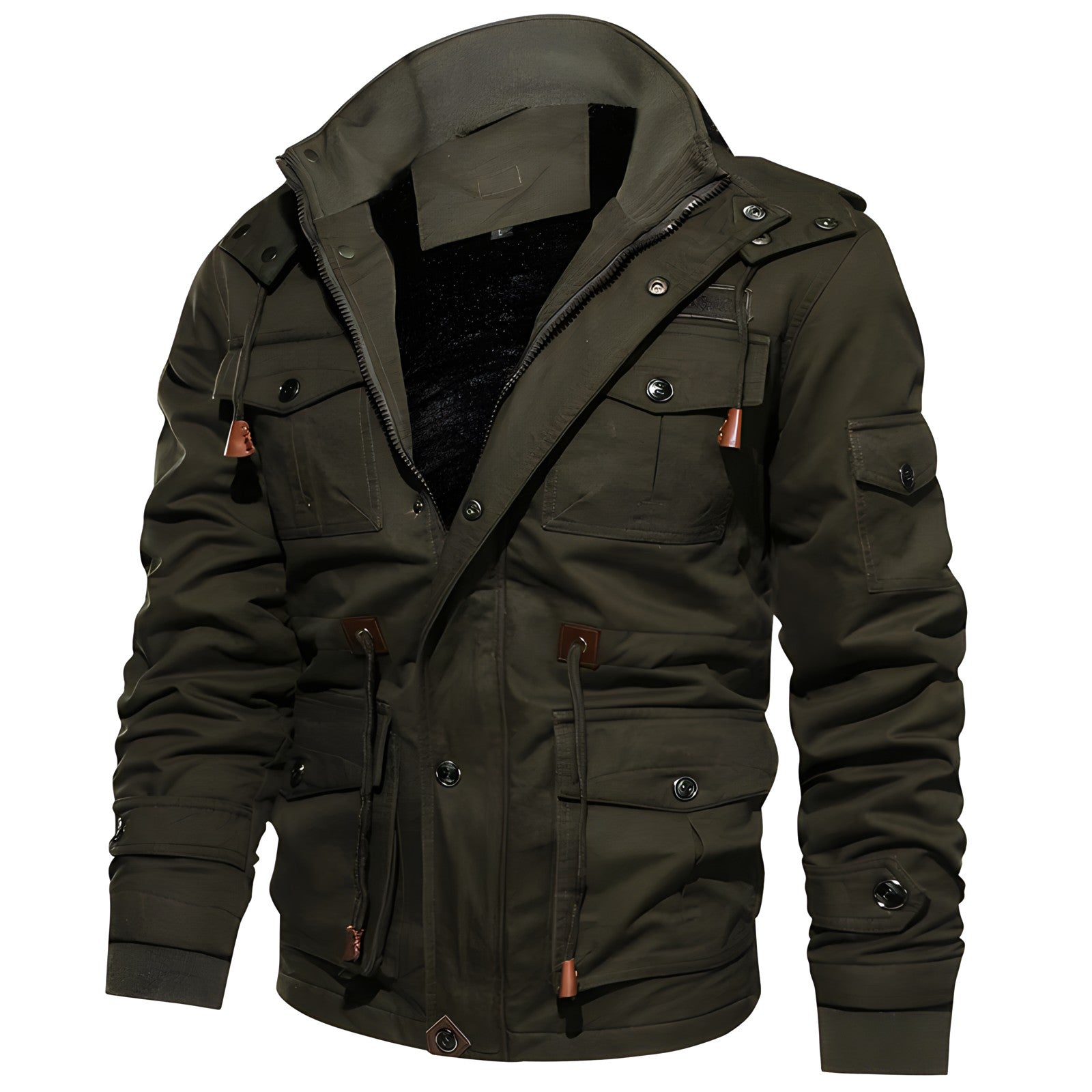 NOUVEAU RICHE Gefütterte Militärjacke Mit Kapuze Und Viel Stauraum