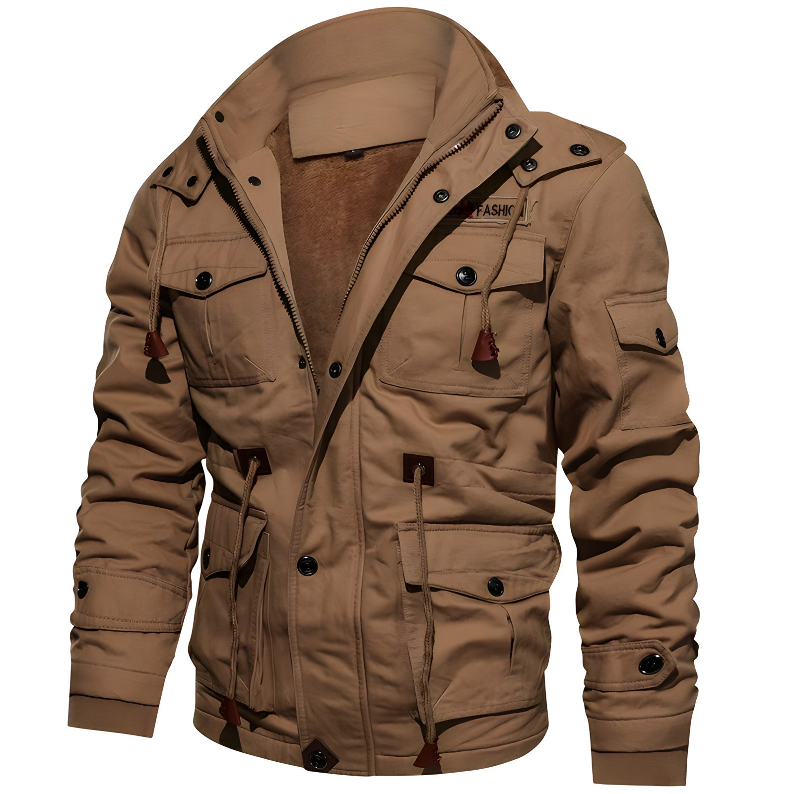 NOUVEAU RICHE Gefütterte Militärjacke Mit Kapuze Und Viel Stauraum