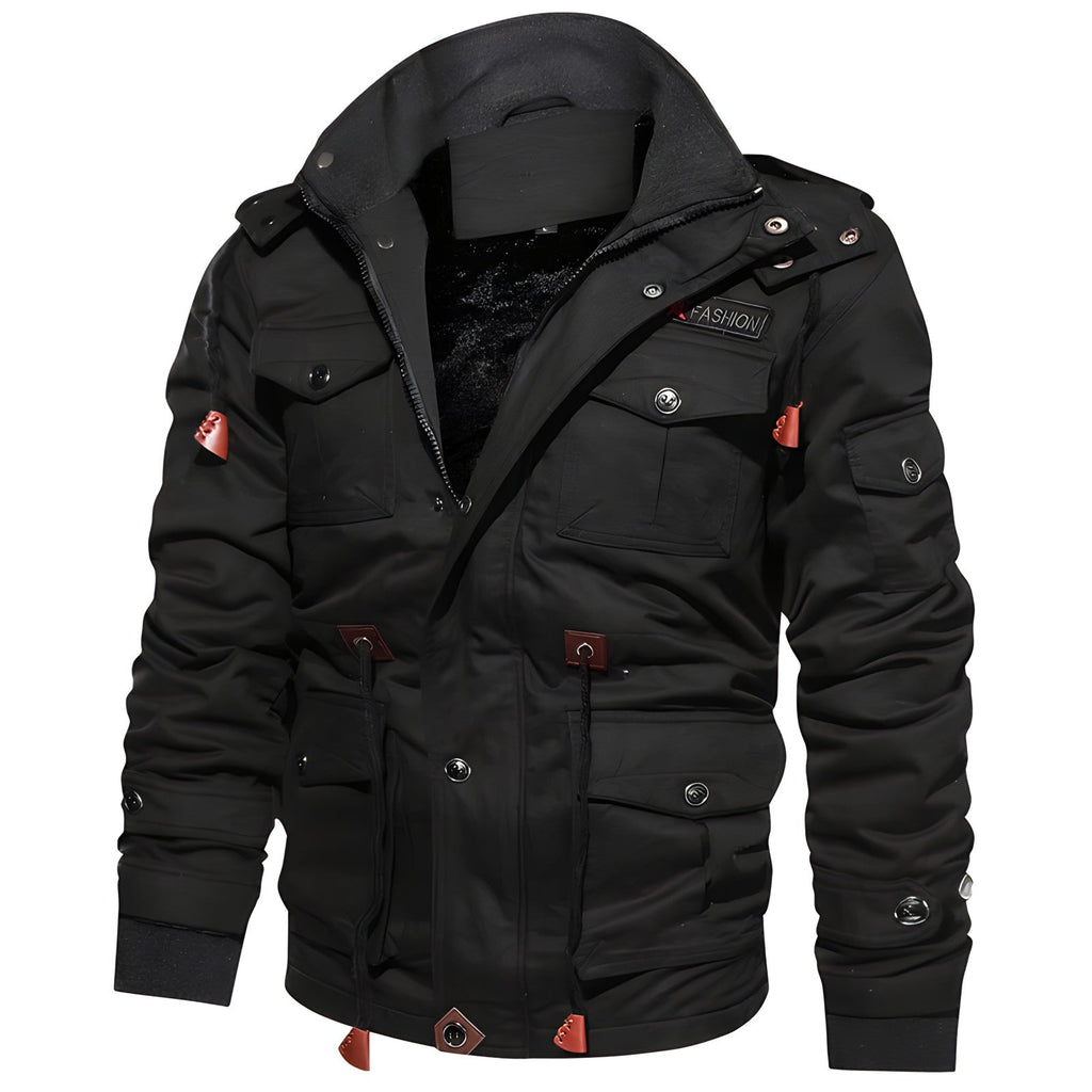 NOUVEAU RICHE Gefütterte Militärjacke Mit Kapuze Und Viel Stauraum