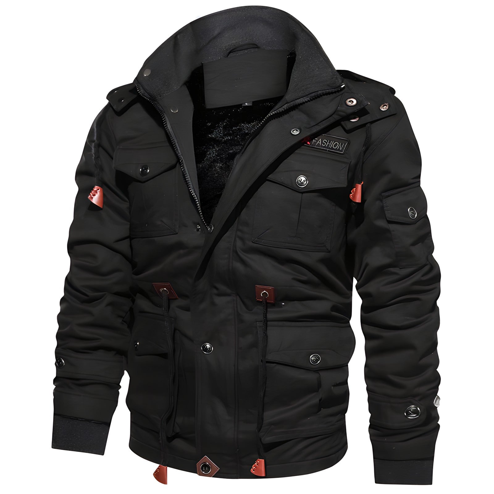 NOUVEAU RICHE Gefütterte Militärjacke Mit Kapuze Und Viel Stauraum