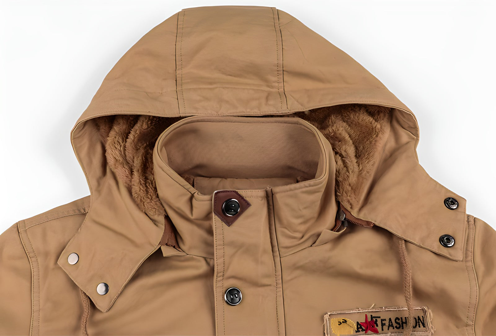 NOUVEAU RICHE Gefütterte Militärjacke Mit Kapuze Und Viel Stauraum