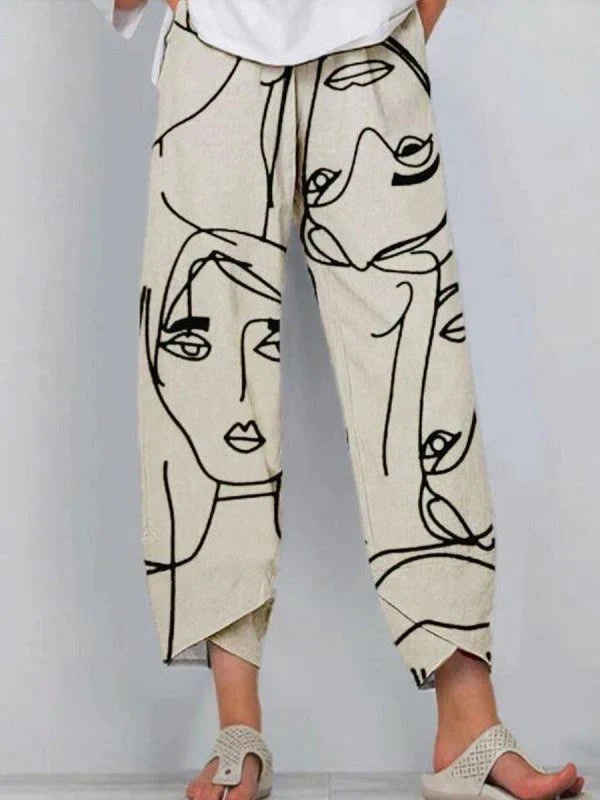 NOUVEAU RICHE Luftige Weite Hose Mit Ganztagskomfort Und Atmungsaktiv Beige