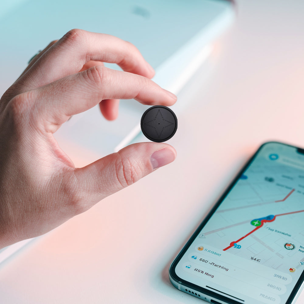 NOUVEAU RICHE Magnetischer Mini-GPS-Tracker – GPS-Ortung für Auto & Wertsachen mit starkem Magnet, Bewegungsalarm, App