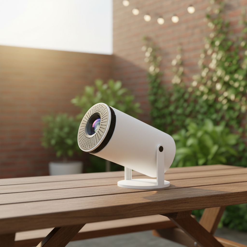 NOUVEAU RICHE Mini-Projektor mit Android 12 – Beamer bis 130 Zoll, Wi-Fi 6, Bluetooth 5.2, Auto-Trapezkorrektur, 1080p-Unterstützung & Lautsprecher