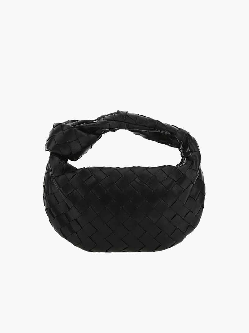 NOUVEAU RICHE Minitasche Aus Kunstleder Mit Geflochtenem Knoten Für Elegante Abendlooks Schwarz Einheitsgröße