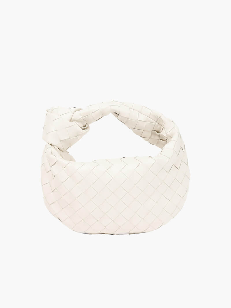 NOUVEAU RICHE Minitasche Aus Kunstleder Mit Geflochtenem Knoten Für Elegante Abendlooks Creme Einheitsgröße