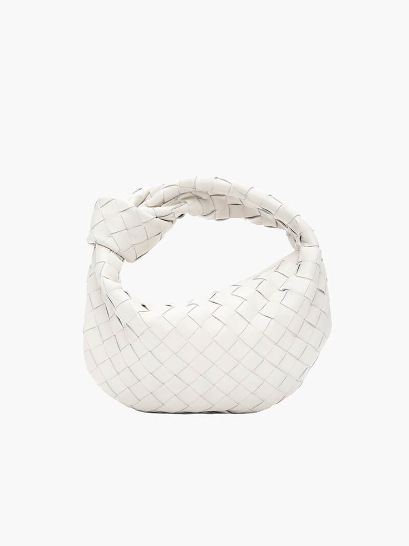 NOUVEAU RICHE Minitasche Aus Kunstleder Mit Geflochtenem Knoten Für Elegante Abendlooks Weiß Einheitsgröße