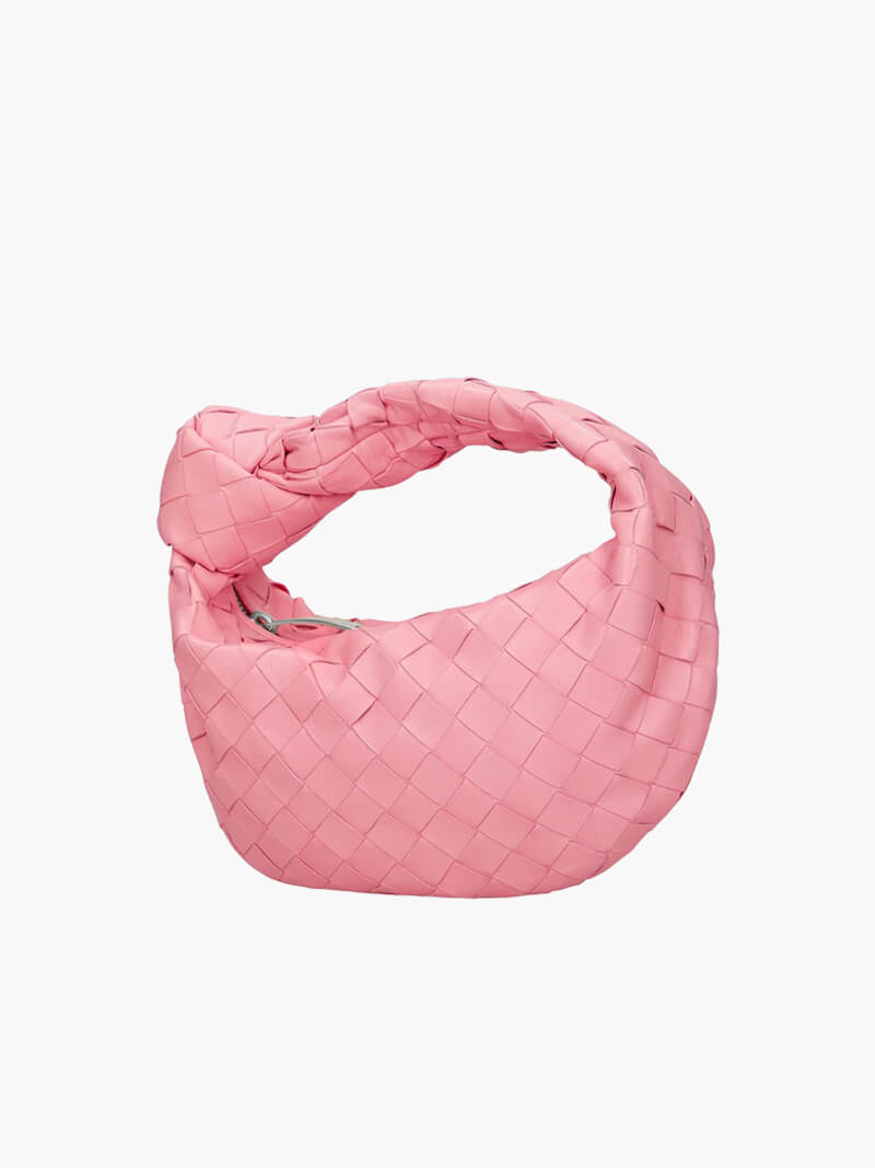 NOUVEAU RICHE Minitasche Aus Kunstleder Mit Geflochtenem Knoten Für Elegante Abendlooks Rosa Einheitsgröße