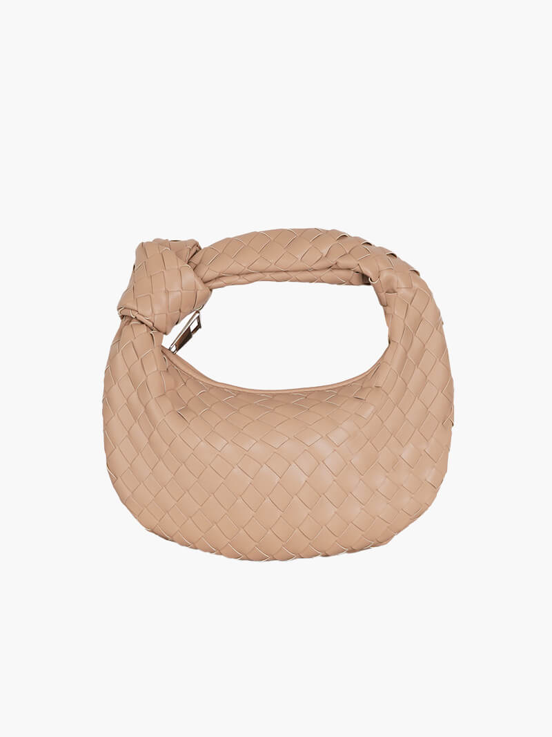 NOUVEAU RICHE Minitasche Aus Kunstleder Mit Geflochtenem Knoten Für Elegante Abendlooks Beige Einheitsgröße