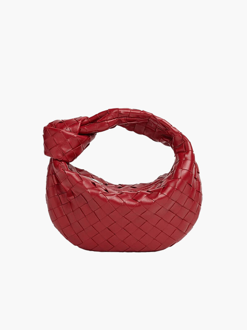 NOUVEAU RICHE Minitasche Aus Kunstleder Mit Geflochtenem Knoten Für Elegante Abendlooks Rot Einheitsgröße