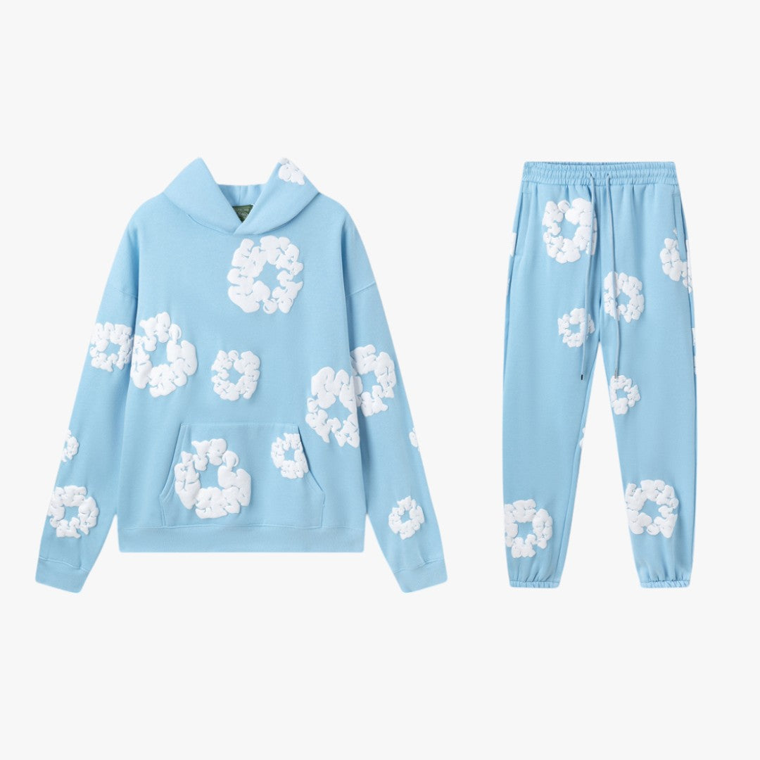 Moderner Unisex Loungewear Set Mit Blumenprint | Hose 5