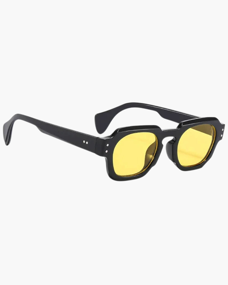 NOUVEAU RICHE Monaco Sonnenbrille mit UV-Schutz und elegantem Design – Schwarz Gelb