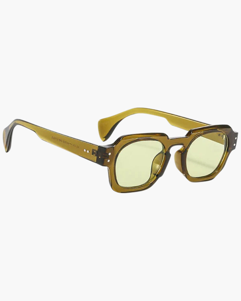 NOUVEAU RICHE Monaco Sonnenbrille mit UV-Schutz und elegantem Design – Schwarz Grün