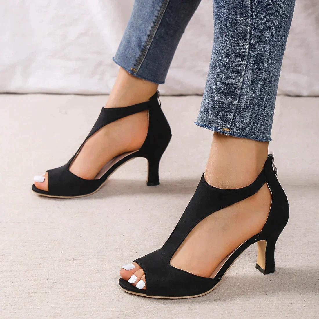 NOUVEAU RICHE Damen Sandalen Mit Fußgewölbeunterstützung Schwarz