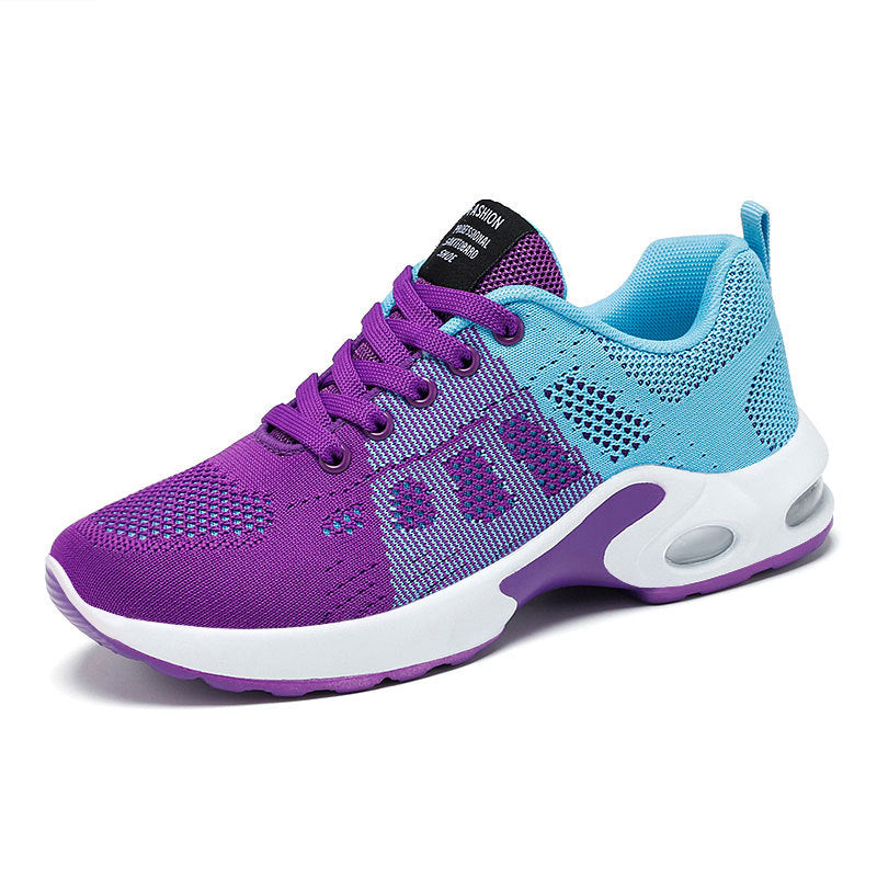 NOUVEAU RICHE Damen Wanderschuhe Leicht Bequem Sneakers Ganztagskomfort Blau Lila