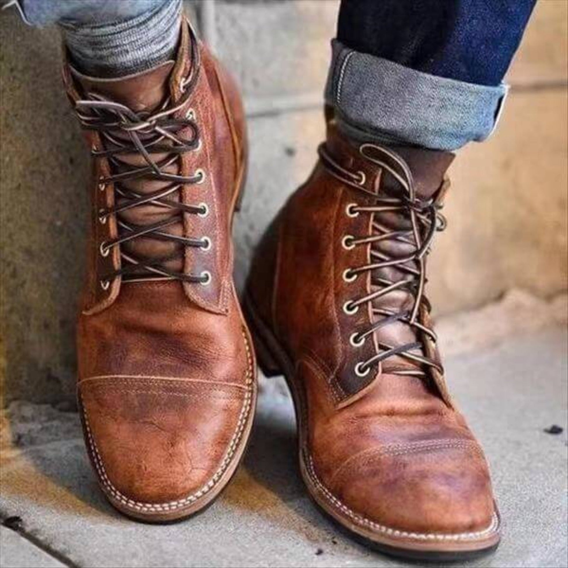 NOUVEAU RICHE Herren Lederstiefel Luxuriös Gefüttert Stilvoll Komfort