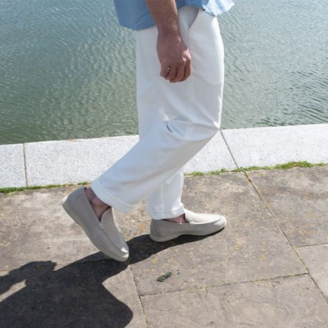 NOUVEAU RICHE Herren Wildleder Slipper Mit MemorySchaum Einlegesohle