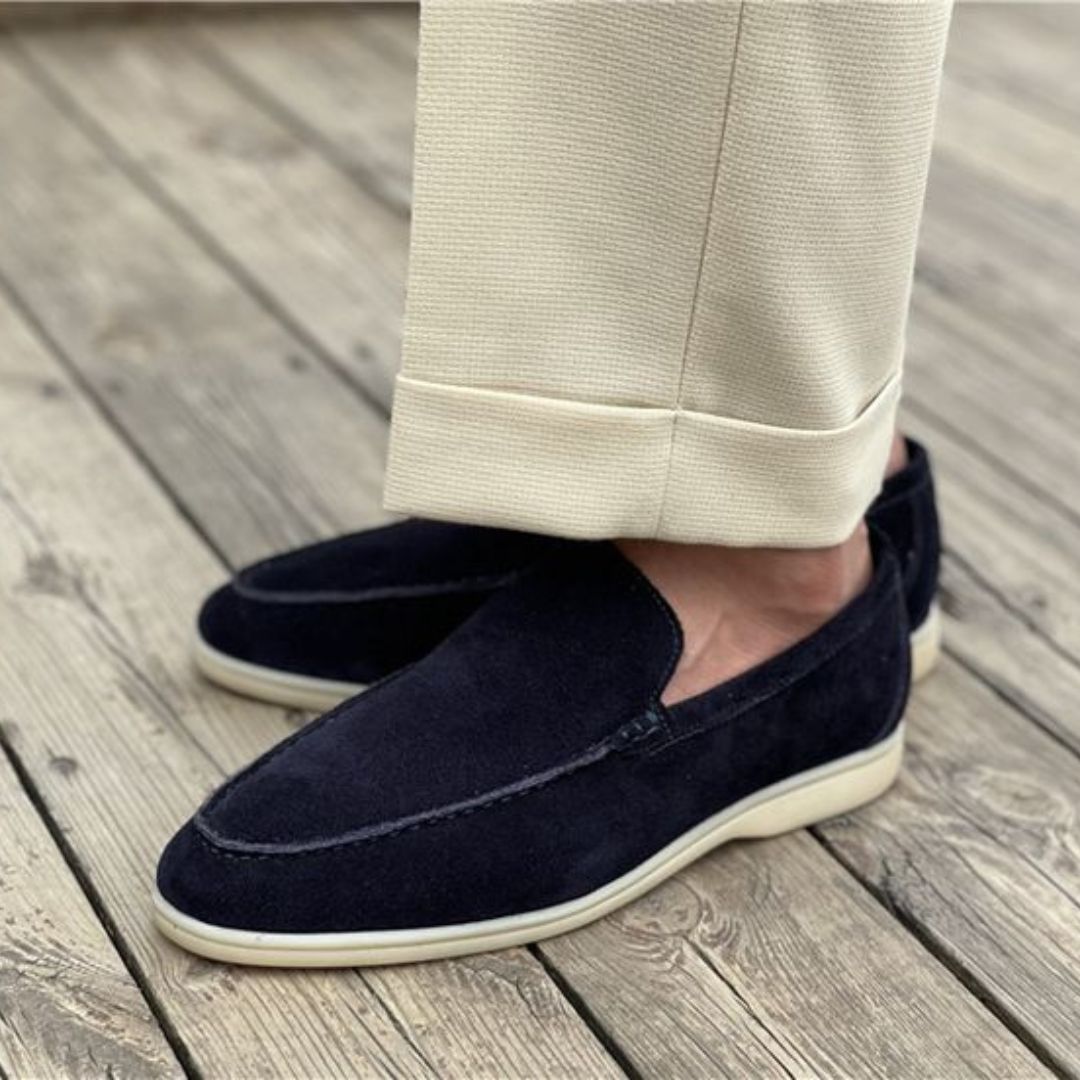 NOUVEAU RICHE Herren Wildleder Slipper Mit MemorySchaum Einlegesohle