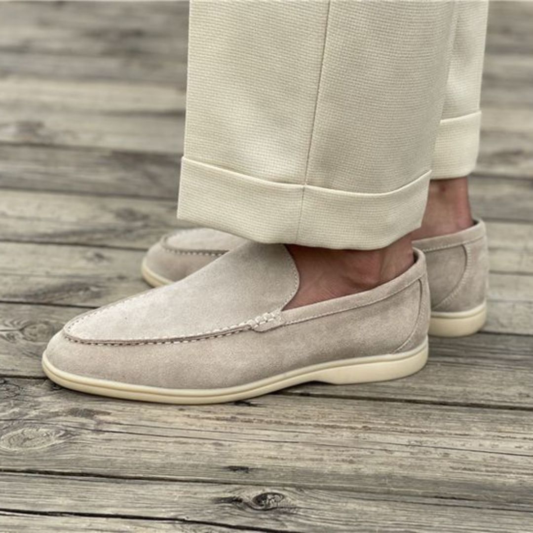 NOUVEAU RICHE Herren Wildleder Slipper Mit MemorySchaum Einlegesohle