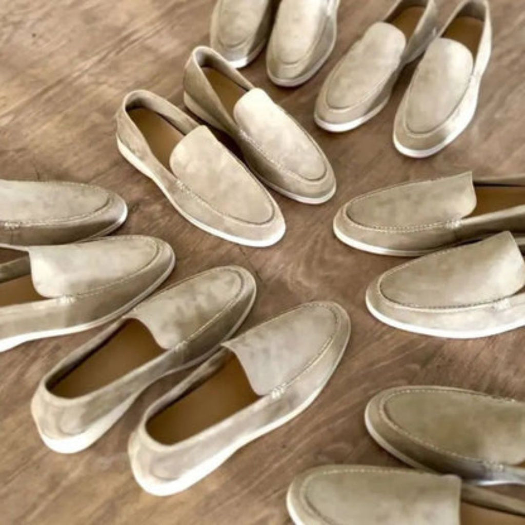 NOUVEAU RICHE Herren Wildleder Slipper Mit MemorySchaum Einlegesohle