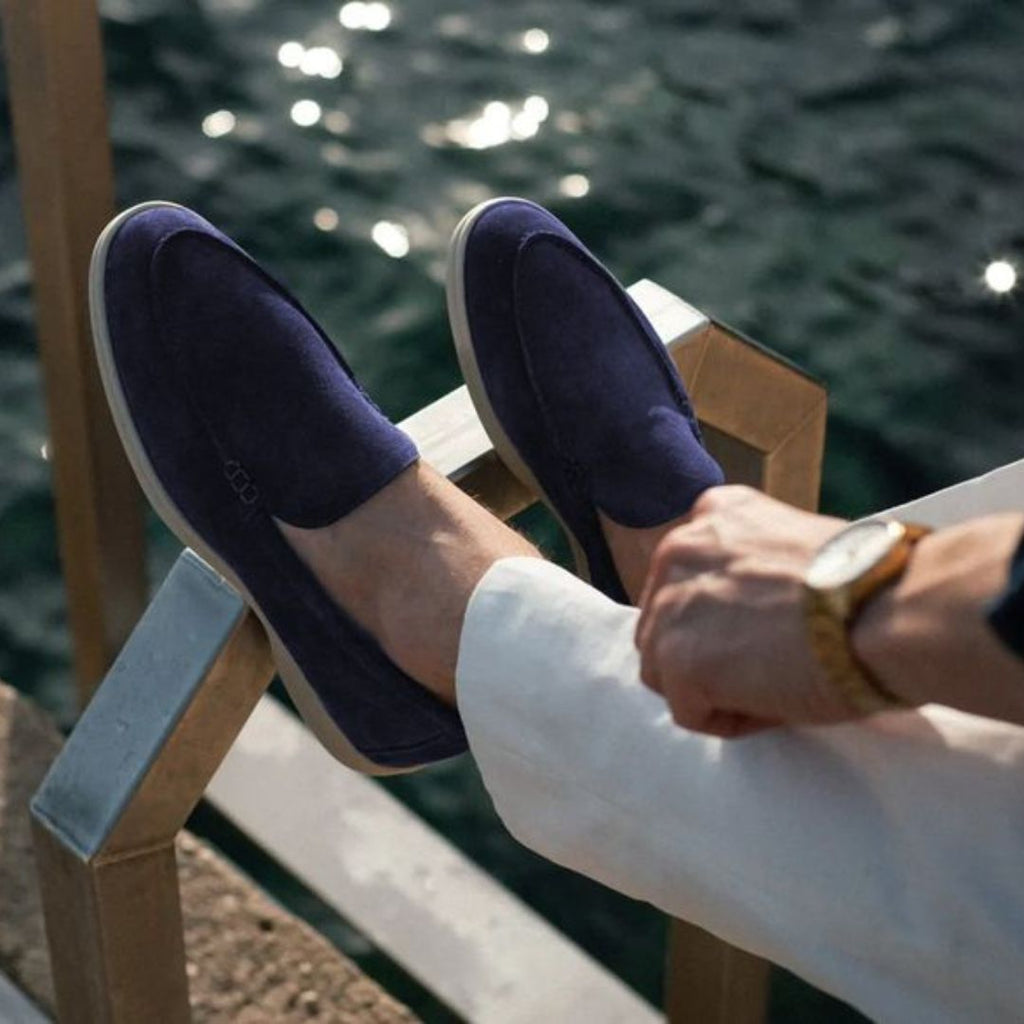 NOUVEAU RICHE Herren Wildleder Slipper Mit MemorySchaum Einlegesohle