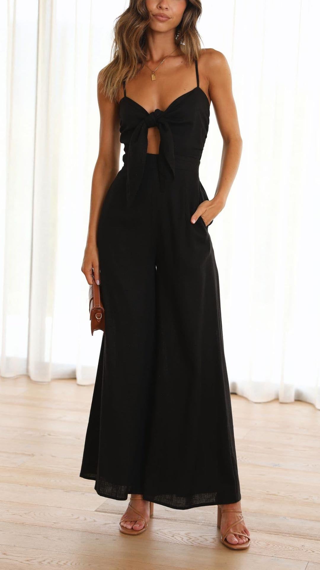 NOUVEAU RICHE Jumpsuit In Voller Länge Mit Verstellbarem Knoten Bustier