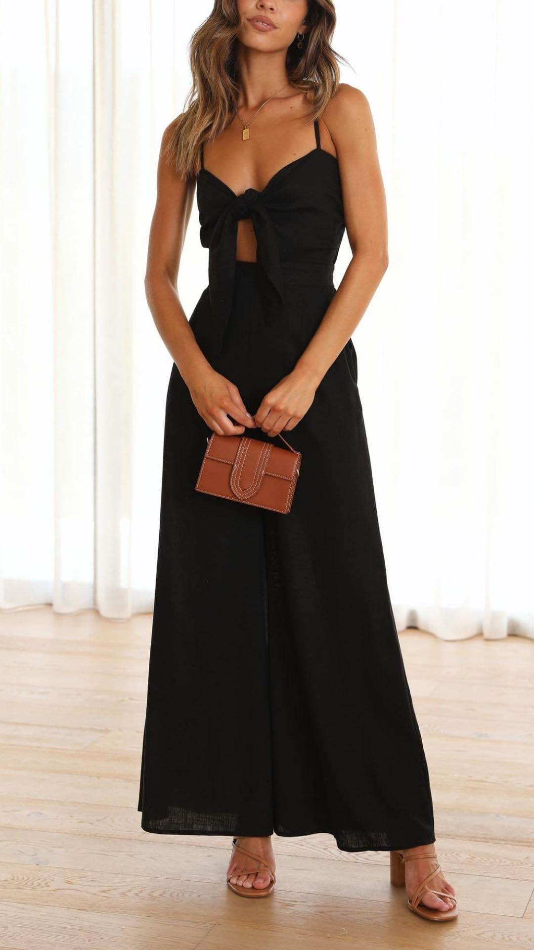 NOUVEAU RICHE Jumpsuit In Voller Länge Mit Verstellbarem Knoten Bustier