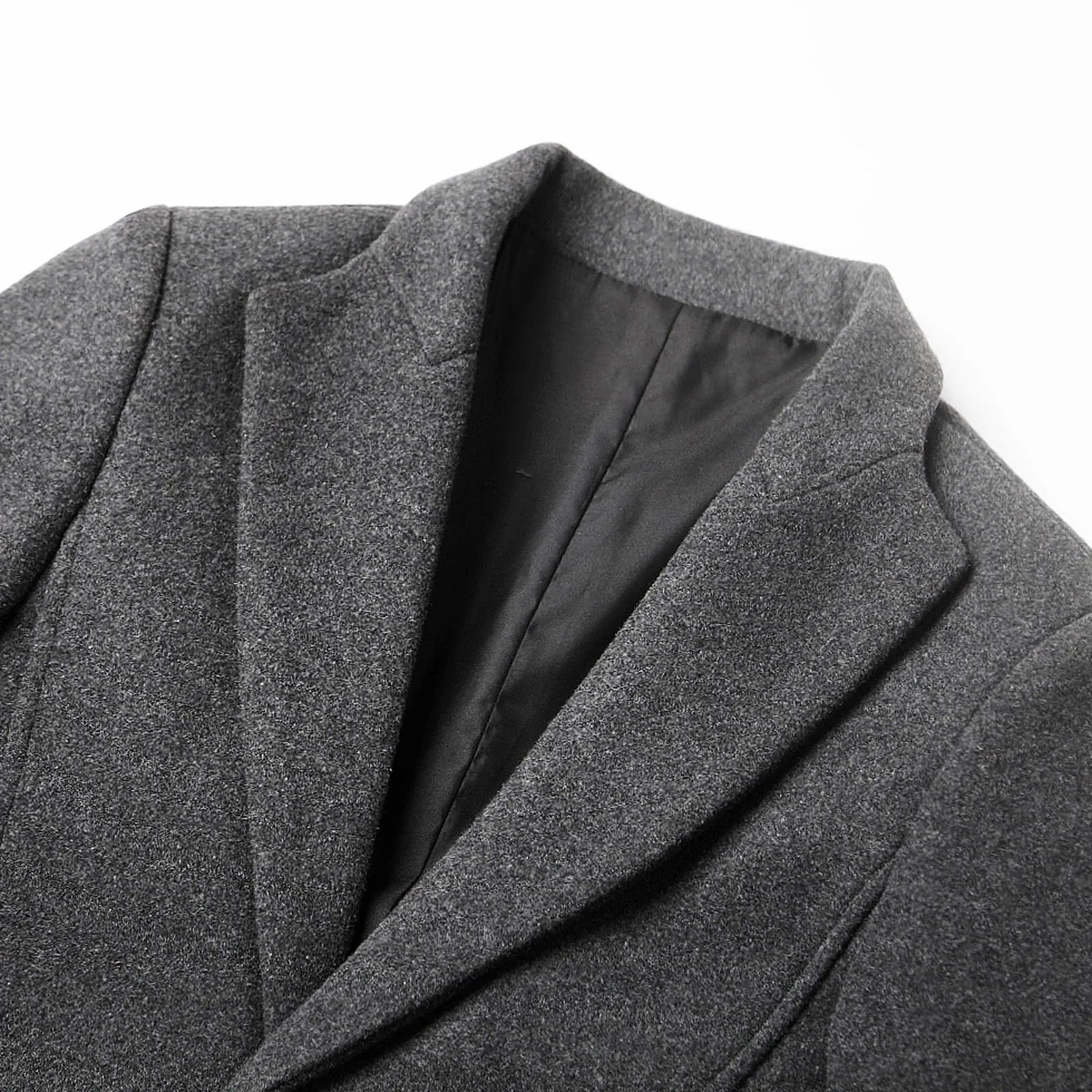 NOUVEAU RICHE Klassischer Wollmantel Für Herren Windabweisend Warm