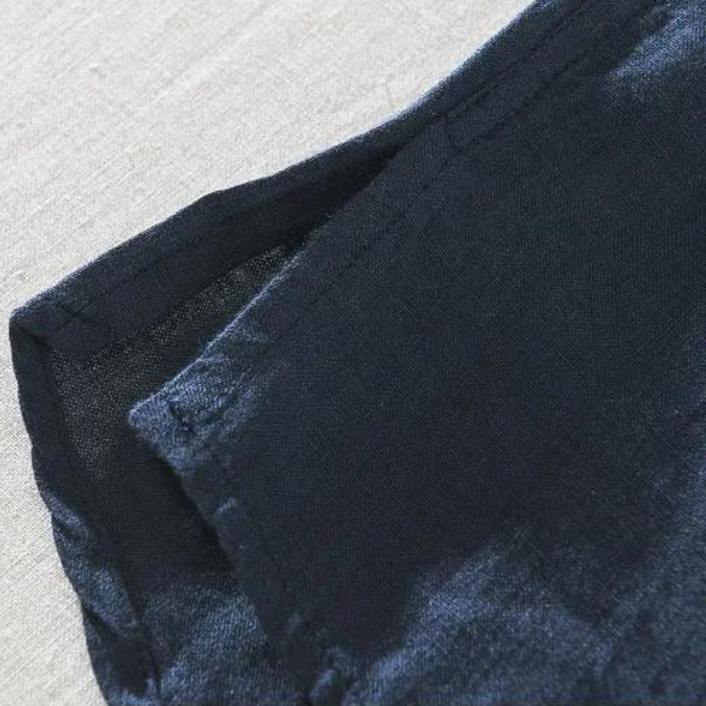 NOUVEAU RICHE Leinen Popover Bluse Damen Atmungsaktiv Leicht Kühl