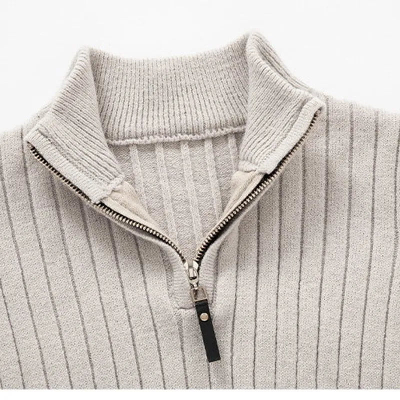 NOUVEAU RICHE Baumwolle Pullover Mit Halb Reißverschluss Kragen