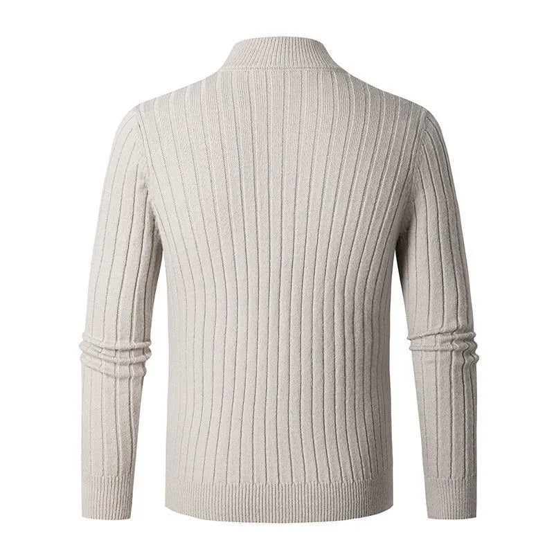 NOUVEAU RICHE Baumwolle Pullover Mit Halb Reißverschluss Kragen