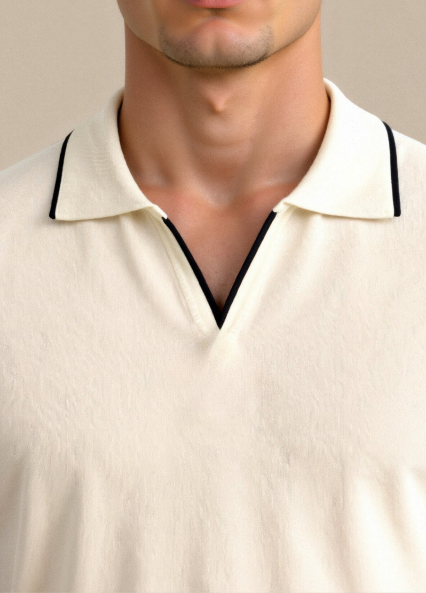 NOUVEAU RICHE Slim Fit Polo Herren Baumwolle Maßgeschneiderter Schnitt