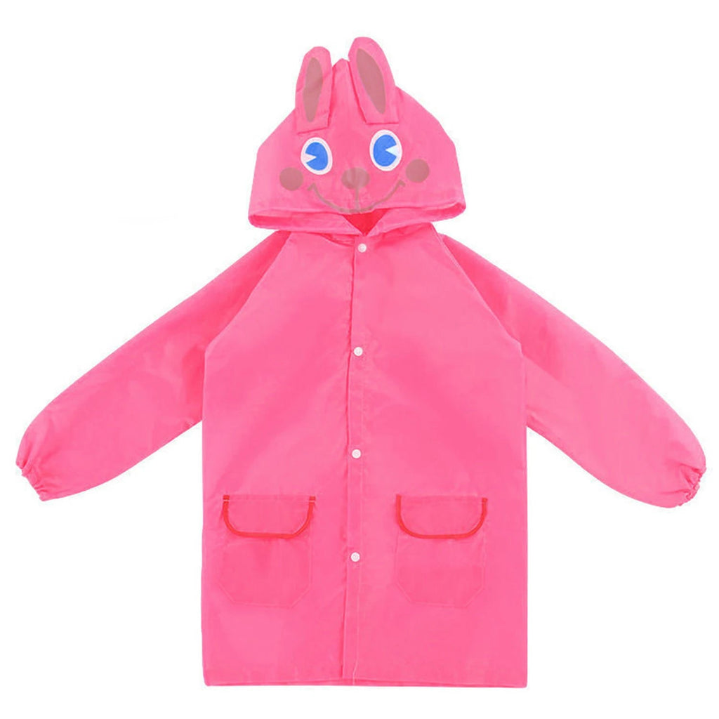 NOUVEAU RICHE Kid Cartoon Regenmantel Ohne Kordelzug Wasserdicht Kinder Pink