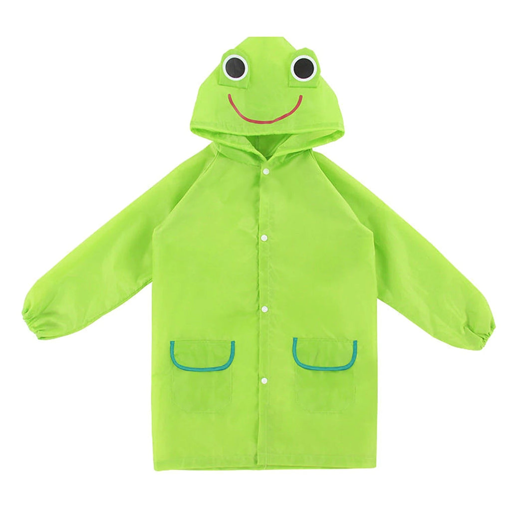 NOUVEAU RICHE Kid Cartoon Regenmantel Ohne Kordelzug Wasserdicht Kinder Grün