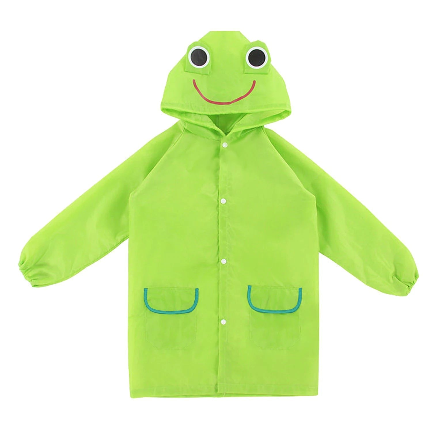 NOUVEAU RICHE Kid Cartoon Regenmantel Ohne Kordelzug Wasserdicht Kinder Grün