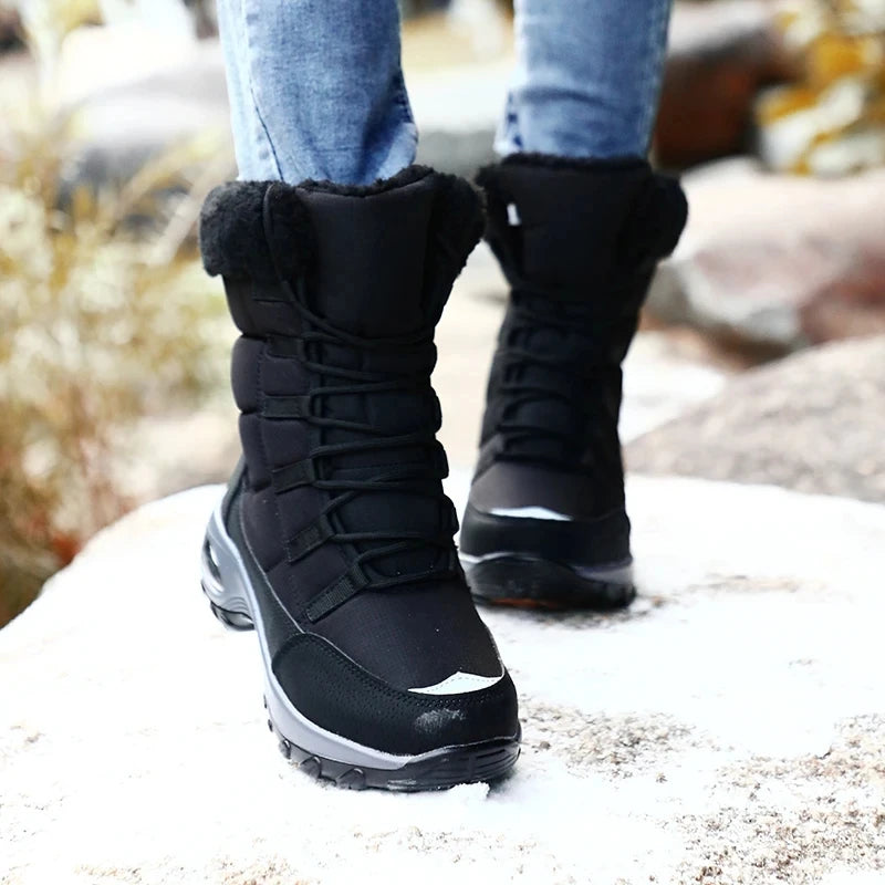 NOUVEAU RICHE Damen Neue Winterstiefel Warme Schneestiefel Wasserdichte