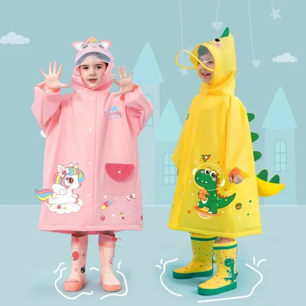 NOUVEAU RICHE Kinder Regenmantel Dinosaurier Einhorn Regenponcho