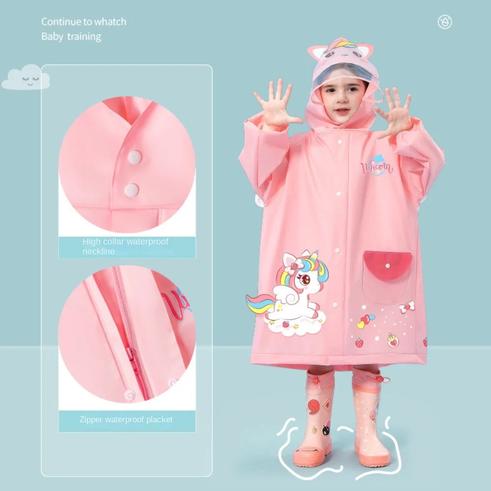 NOUVEAU RICHE Kinder Regenmantel Dinosaurier Einhorn Regenponcho