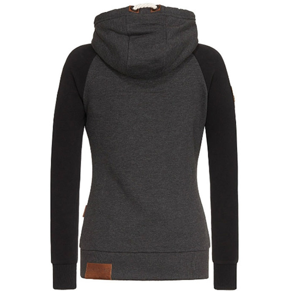 NOUVEAU RICHE Damen Slim Fit Hoodie Nina Gemütlich Fleece Kapuze Warm