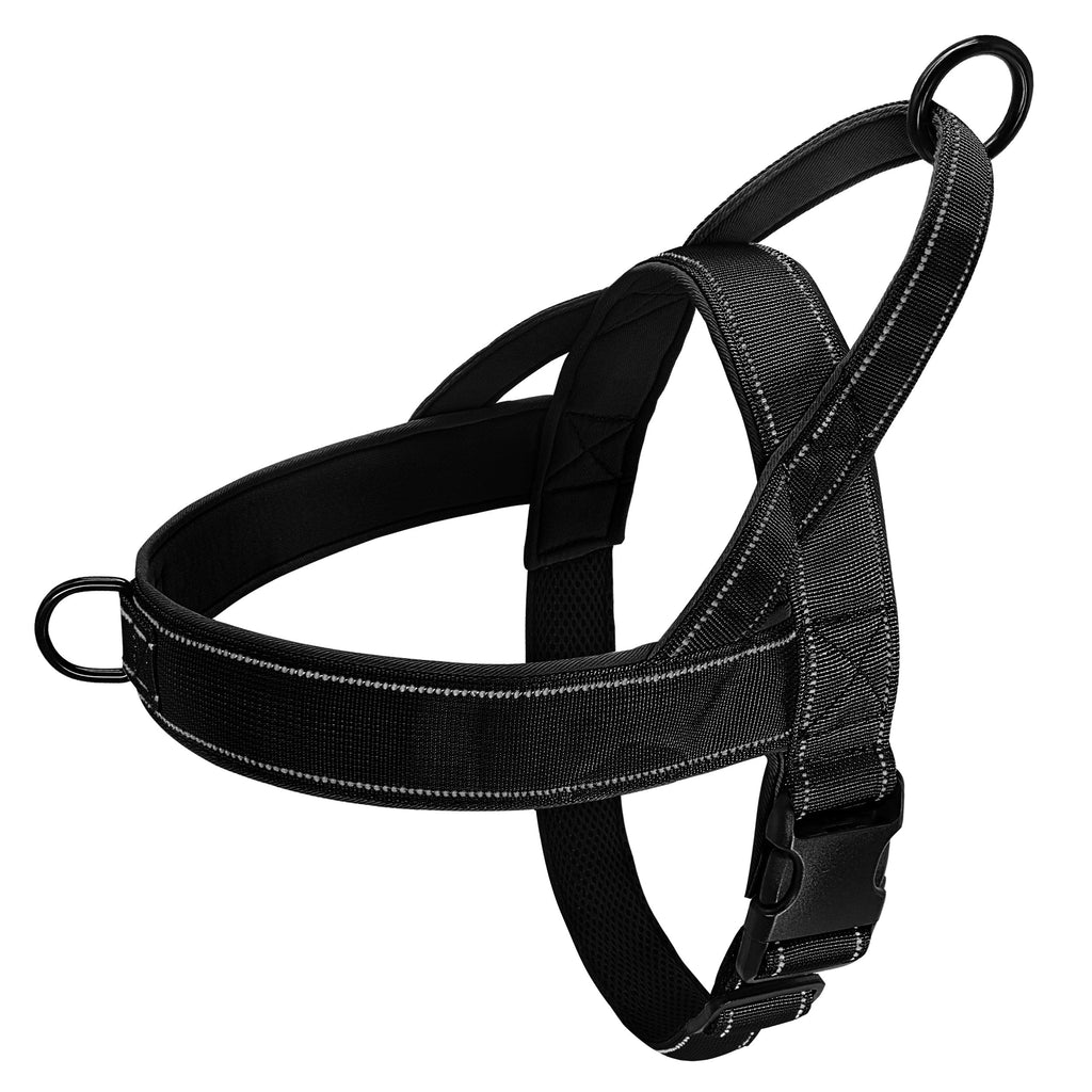 NOUVEAU RICHE No-Pull-Hundegeschirr mit Reflektordetails Schwarz