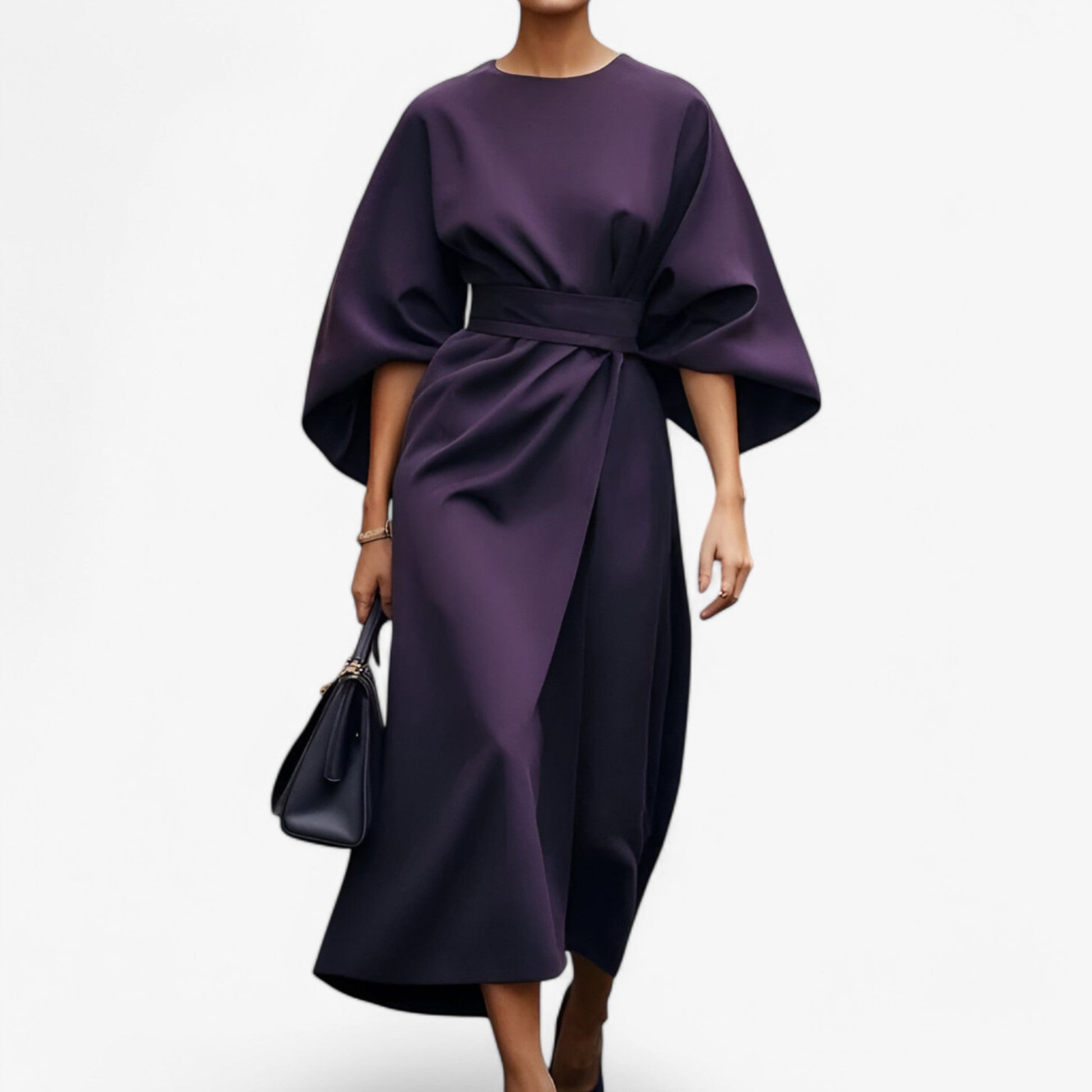 NOUVEAU RICHE Elora | Asymmetrisches Damen-Festkleid – Mutige Fusion aus Anmut & modernem Design für die Stadt Violett