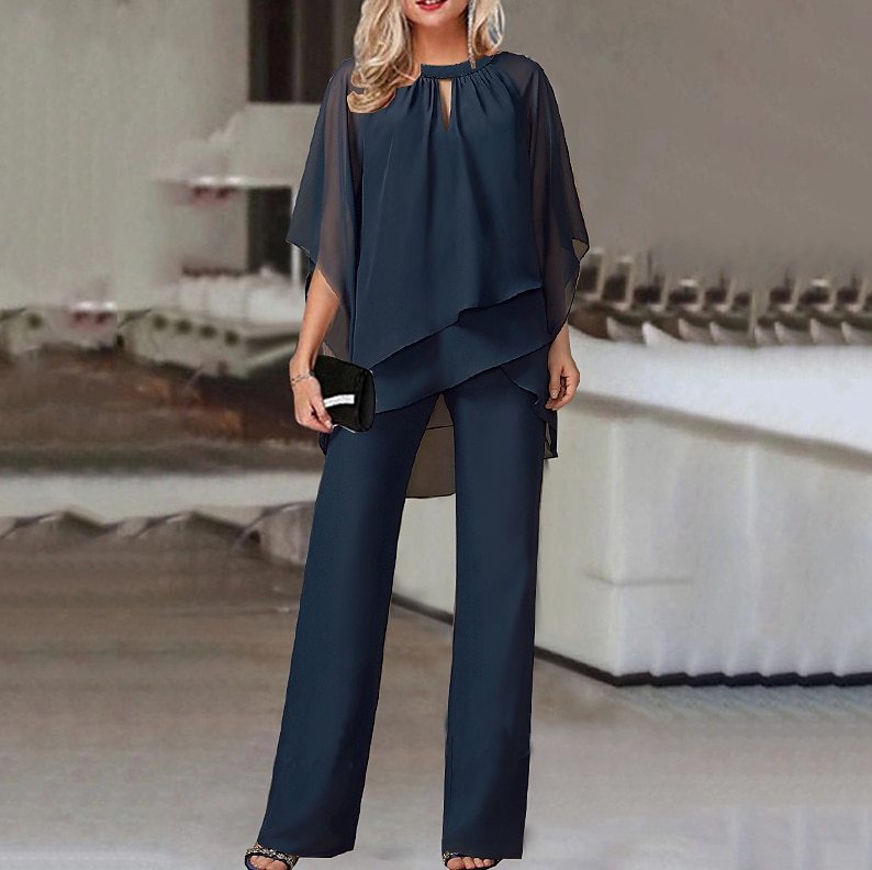 NOUVEAU RICHE Elegantes Damen-Set für besondere Anlässe – Stilvolles Outfit für Frauen Dunkelblau