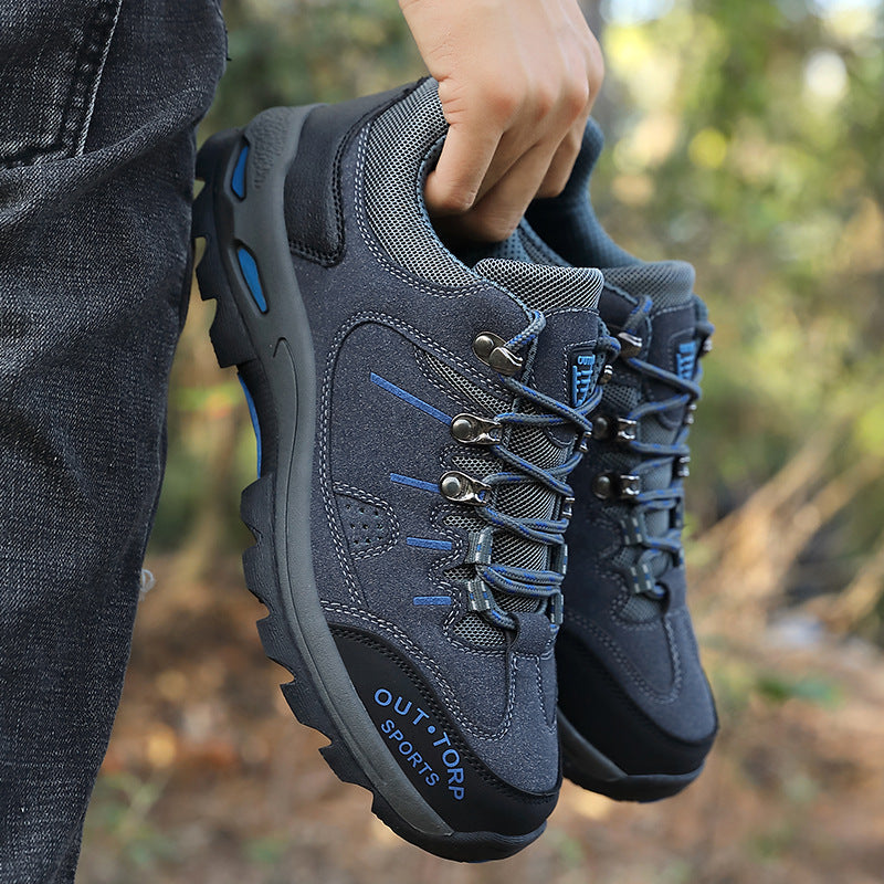 NOUVEAU RICHE Herren Stylische Wander Schuhe Griffige Sohle Terrains Grau