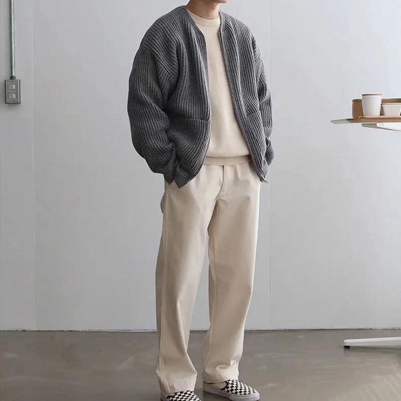 NOUVEAU RICHE Herren Strickjacke Gestrickte Textur Und Wärme Für Winter