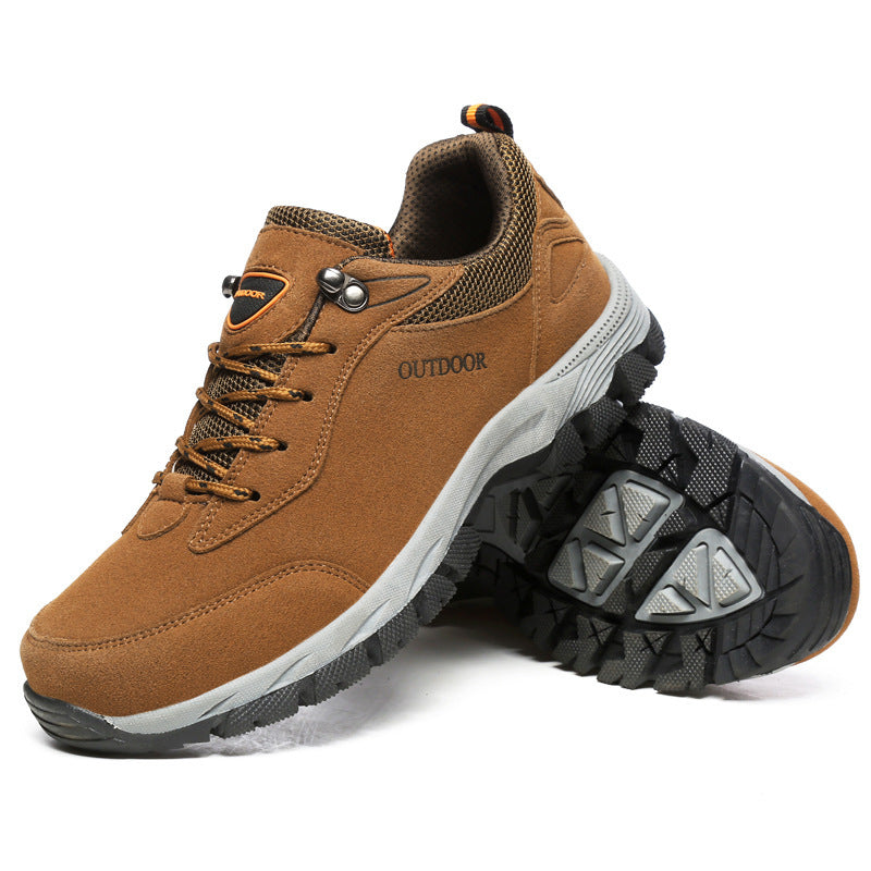 NOUVEAU RICHE Herren Wander Schuhe Profilierte Außensohle Schnürschuhe Braun