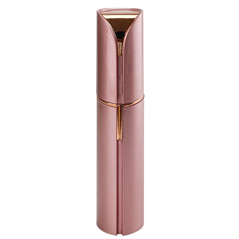 NOUVEAU RICHE Kompakter Gesichtshaarentferner mit LED-Licht – Tragbarer Gesichtstrimmer für Oberlippe, Wangen & Kinn – USB aufladbar, 5 Farben Roségold