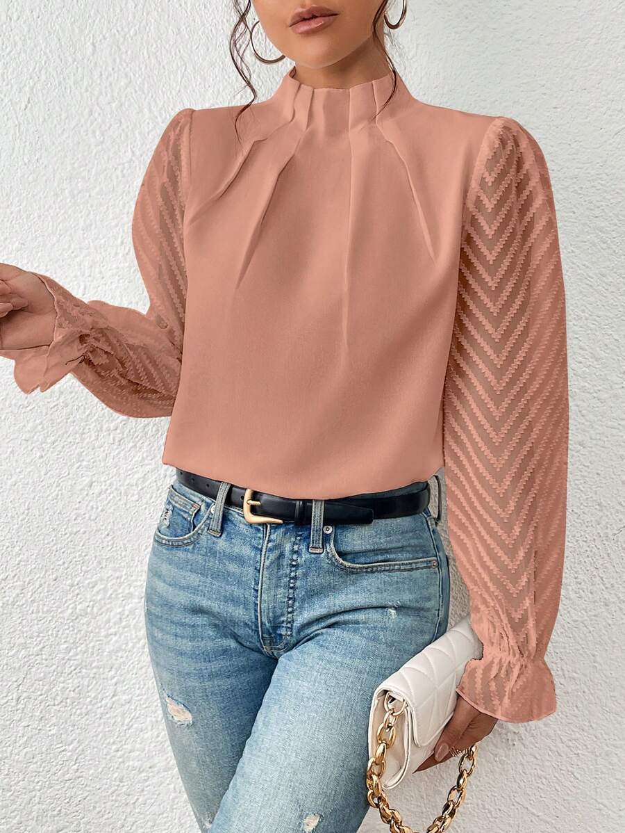 NOUVEAU RICHE Gemustertes Oberteil für Damen im Trend – Stylisches Damenoberteil mit einzigartigem Design für jede Gelegenheit
